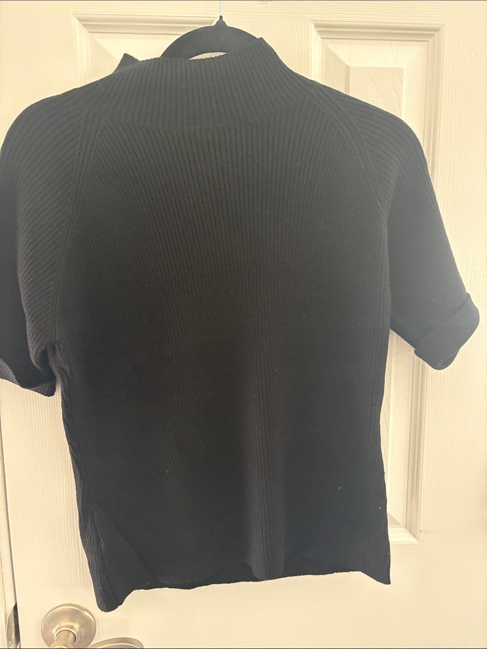 Jones Studio Black Ribbed Mockneck Sweater